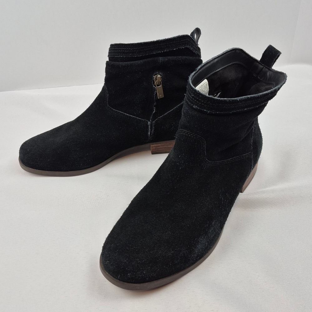 Koolaburra by UGG Black Suede Slouchy Ankle Boots Lorelei 1096439 Womens‎ 10